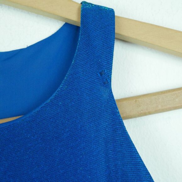 Vintage 3 4 Prom Dress 90s Y2K Blue Green Iridiscent Shiny Metallic Column Maxi - Picture 3 of 11